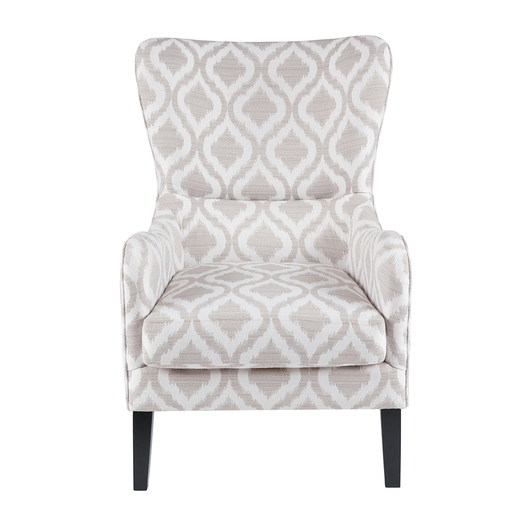 Arianna Swoop Wing Chair Multicolor Solid Wood
