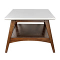 Coffee Table Off White Pecan Wood