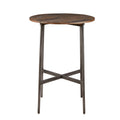 Round Bar Table Light Brown Wood