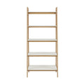 Shelf Bookcase Off White Natural Wood
