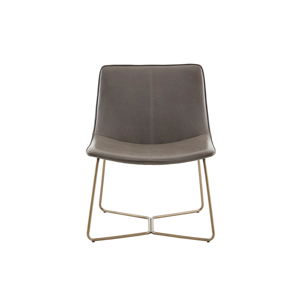 Fallon Accent Chair Brown Gold Polyester