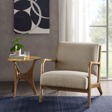 Lounge Chair Taupe Polyester