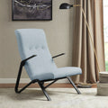 Manhattan Accent Chair Light Blue Wood Metal