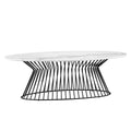 Marbury Coffee Table White Black Marble