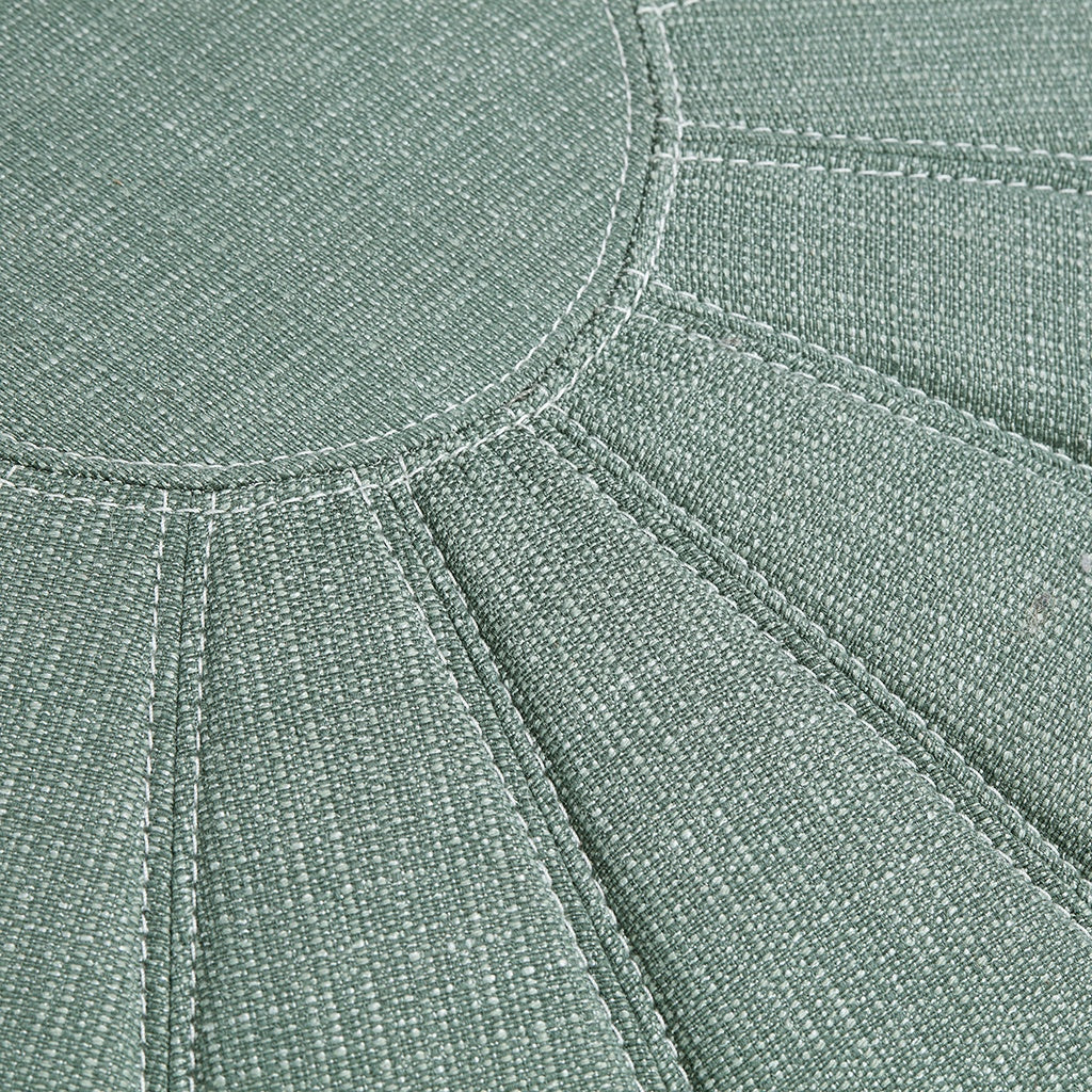 Only Supportbuyer Kelsey Round Pouf Ottoman Seaweed Green Solid Wood