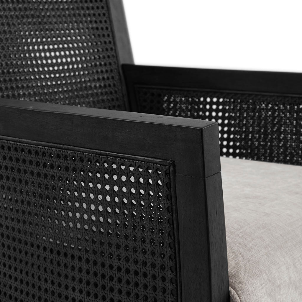 Accent Chair Black Polyester