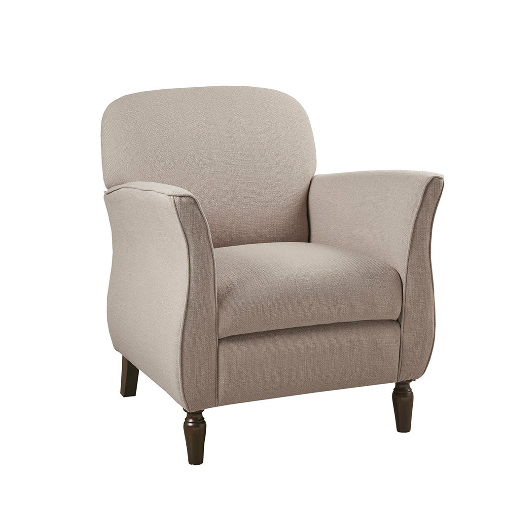 Accent Chair Brown Polyester