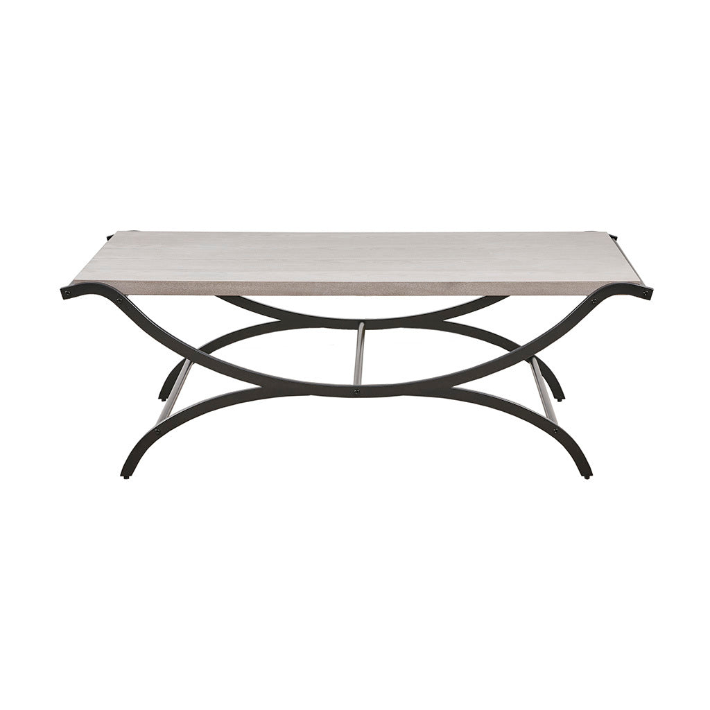 Coffee Table White Black Wood