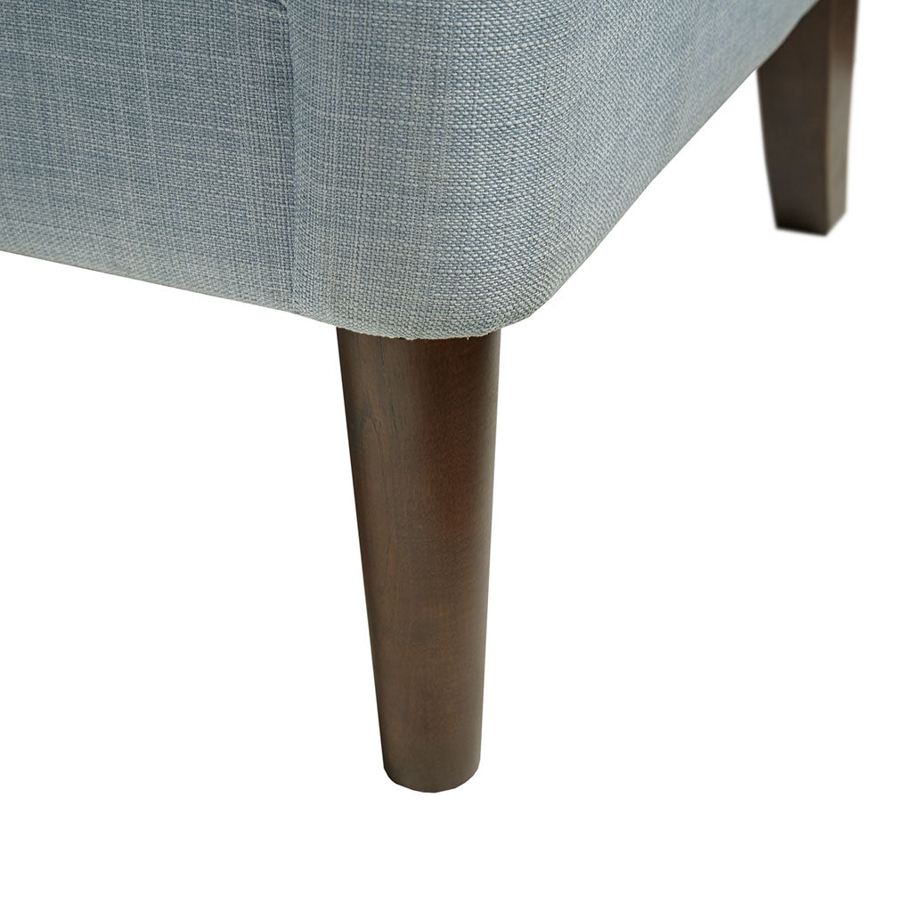 Button Tufted Accent Chair Dusty Blue Polyester
