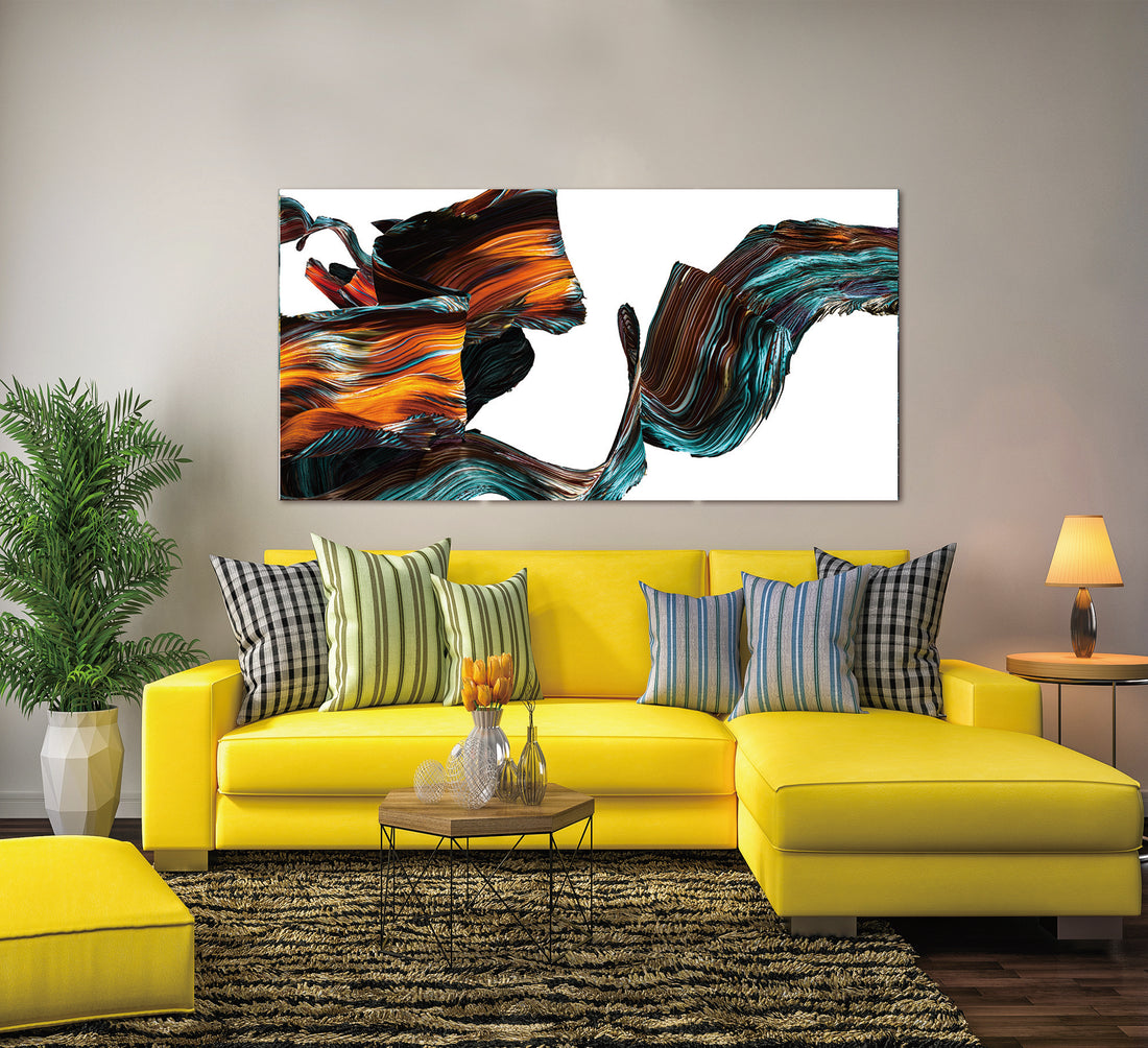 Oppidan Home "Abstract Ribbon" Acrylic Wall Art 32"H X 48"W Multicolor Acrylic
