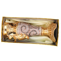Ambrose Chrome Plated Crystal Embellished Ceramic Vase Gold Ceramic