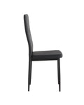 Dining Chair Set Of 6 Black Pu
