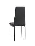 Dining Chair Set Of 6 Black Pu