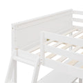 Full Size Loft Bed With Shelves And Desk, Wooden Loft Bed With Desk White White Solid Wood
