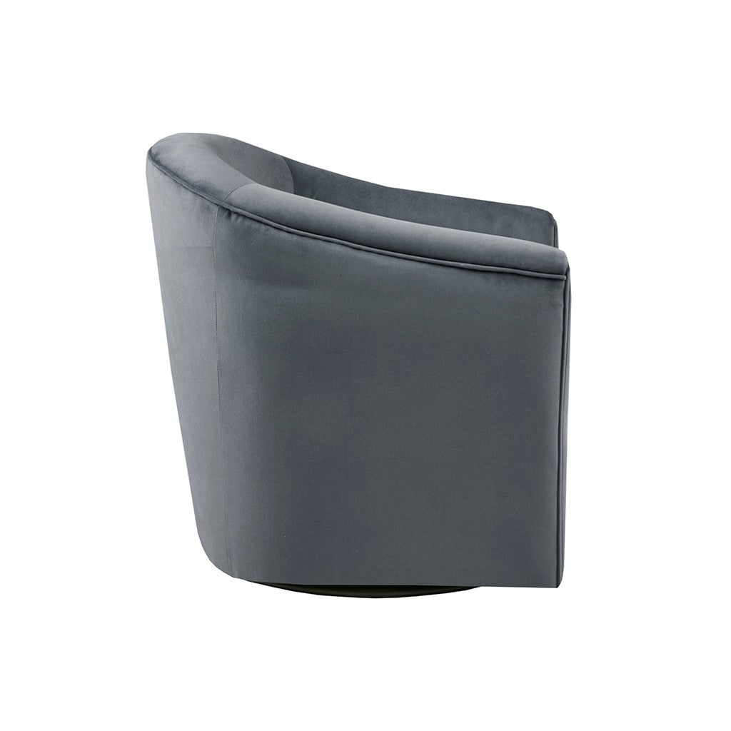 Ryker Swivel Chair Gray Solid Wood