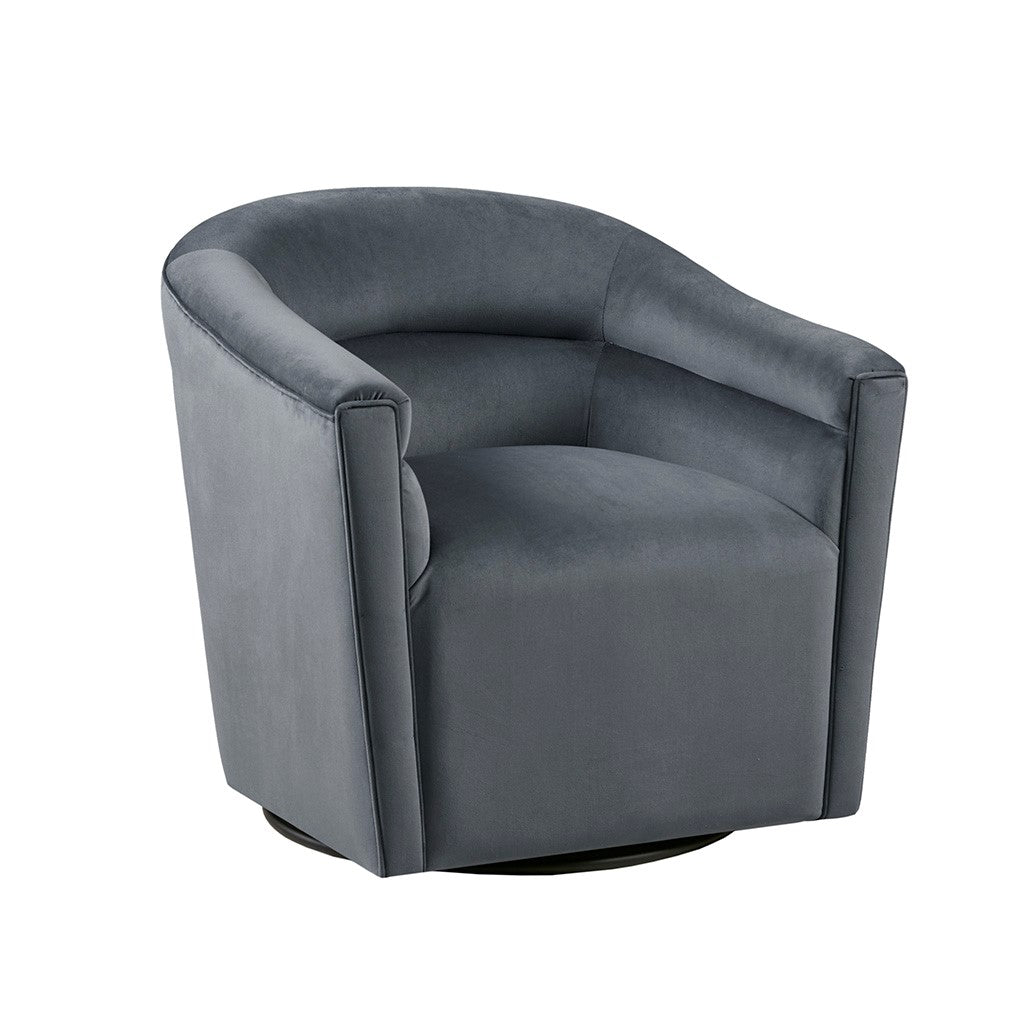 Ryker Swivel Chair Gray Solid Wood
