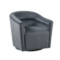 Ryker Swivel Chair Gray Solid Wood