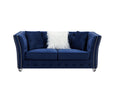L8085 Two Seater Sofa Navy Blue Navy Blue Velvet