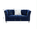 L8085 Two Seater Sofa Navy Blue Navy Blue Velvet
