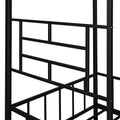 Metal House Bed Frame Twin Size With Slatted Support No Box Spring Needed Black Twin Black Metal