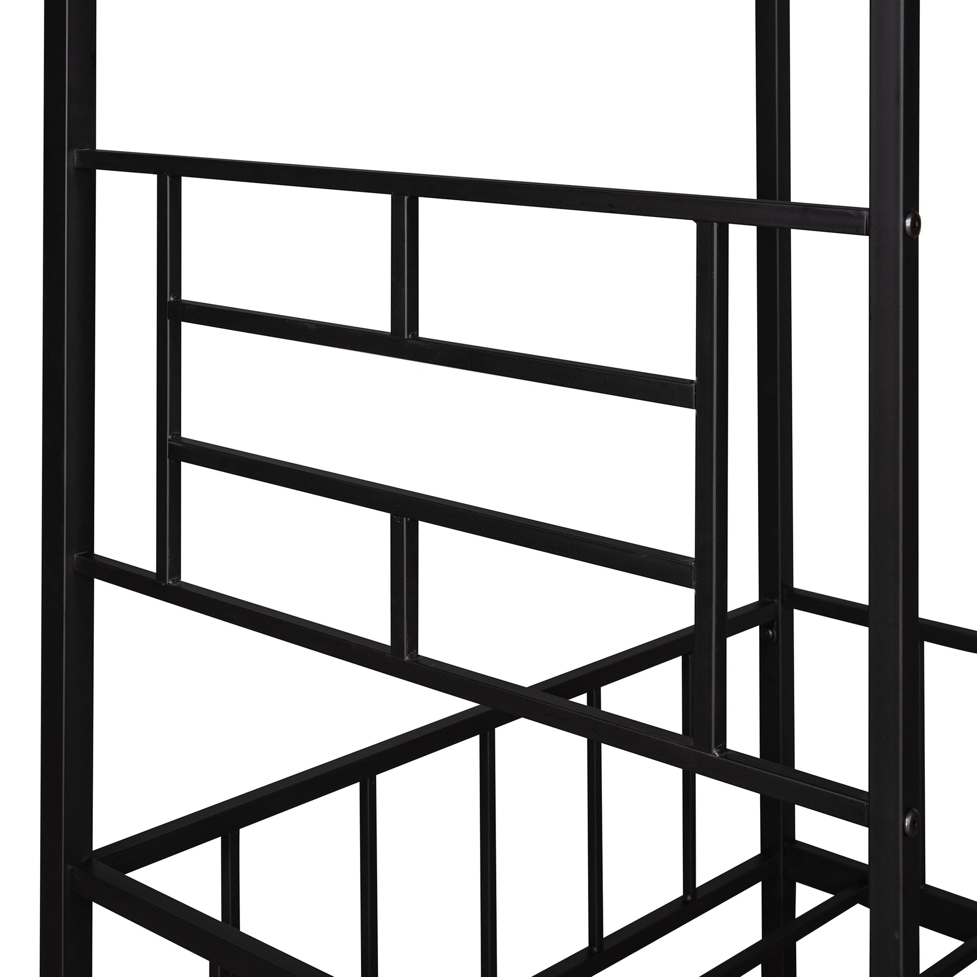 Metal House Bed Frame Twin Size With Slatted Support No Box Spring Needed Black Twin Black Metal