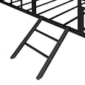 Metal House Bed Frame Full Size With Slatted Support No Box Spring Needed Black Full Black Metal
