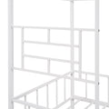 Metal House Bed Frame Twin Size With Slatted Support No Box Spring Needed White Twin White Metal