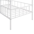 Metal House Bed Frame Twin Size With Slatted Support No Box Spring Needed White Twin White Metal