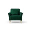 3 Pieces Sectional Sofa Set For Living Room, Velvet Tufted Couch Sofa Armchair With Metal Legs, 2 Piece Single Chair 2 Seater Sofa, Furniture Set, Green Green Foam Velvet 4 Seat