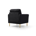 Sectional Sofa, 2 Piece Single Chair And Loveseat Sofa, Stylish And Modern Design, Perfect For Living Room Furniture Armrest Sofa Black Foam Velvet 4 Seat