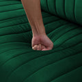 2 Seater Sofa Couch With Channel Tufted On Back And Seat Cushions, Two Throw Pillows, Velvet Green Green Foam Velvet 2 Seat