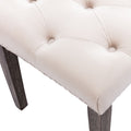 Heng Ming Upholstered Tufted Bench Ottomanvelvet Dining Bench Bedroom Bench Footrest Stool Accent Bench For Entryway Dining Room Living Room, Beige Beige Velvet