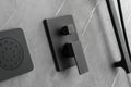 3 Way Outlet Function Solid Brass Shower Diverter Valve Mixer Rough In Shower Handle Valve Kit Replacement Matte Black Brass