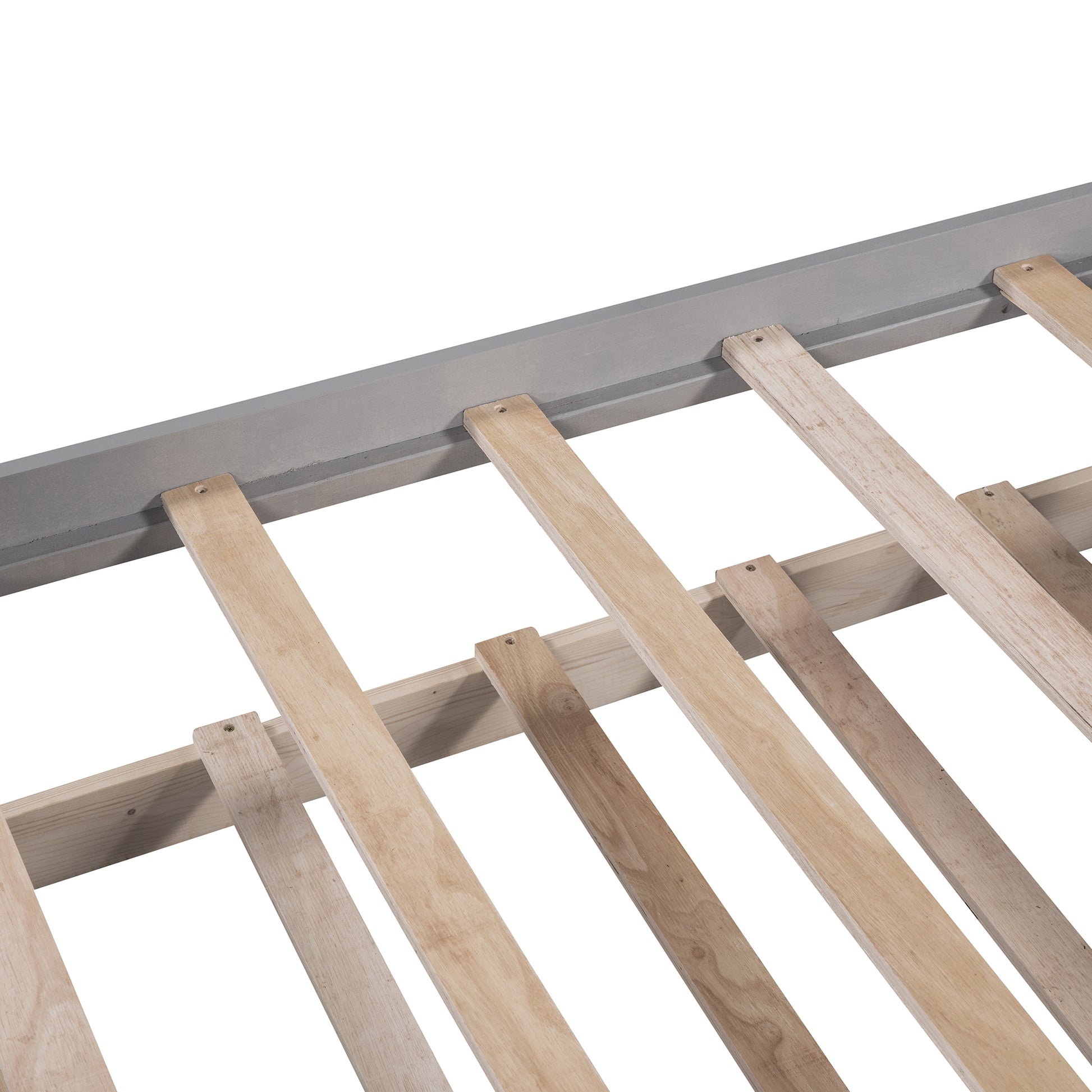 Daybed With Trundle And Drawers, Twin Size, Gray Old Sku: Lp0000141Eaa Gray Solid Wood