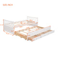 Daybed With Trundle And Drawers, Twin Size, White Old Sku: Lp0000141Kaa White Solid Wood