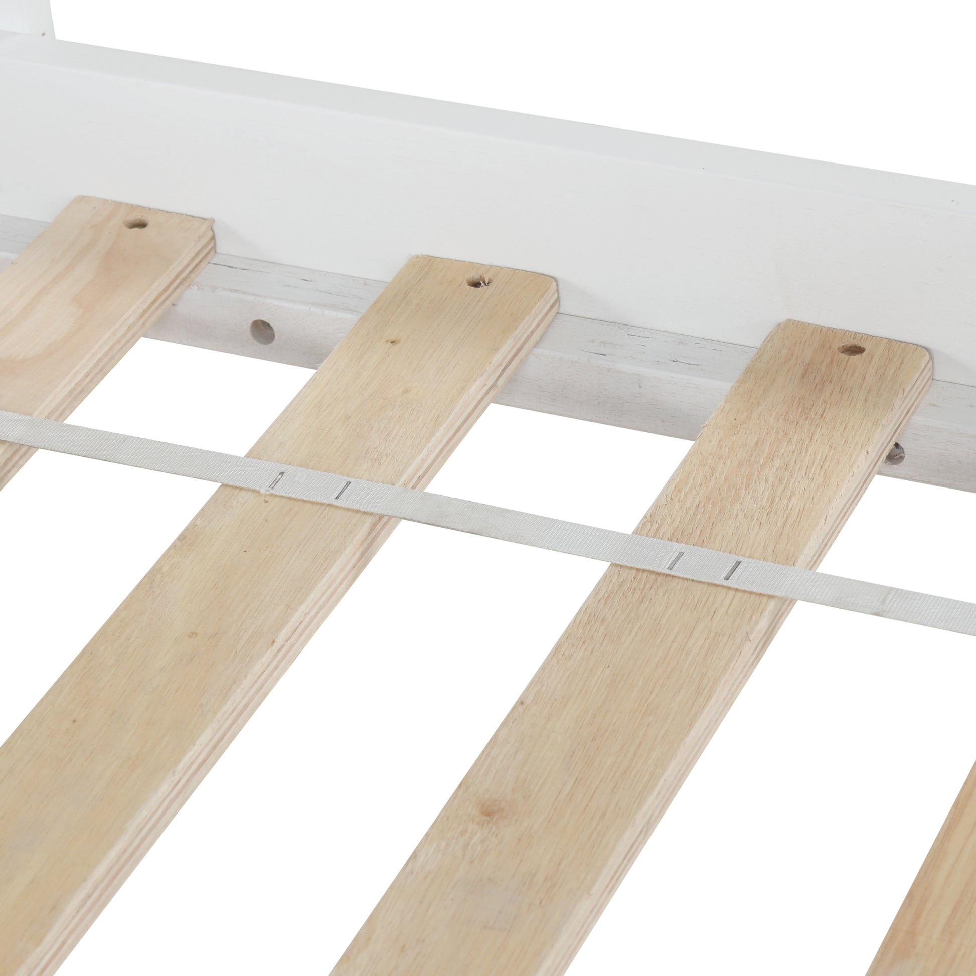 Twin Loft Bed With Desk,Ladder,Shelveswhite White Pine