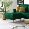 Ottoman Bench For Big Sofas Or Living Room Sofas Green Velvet Green Foam Velvet