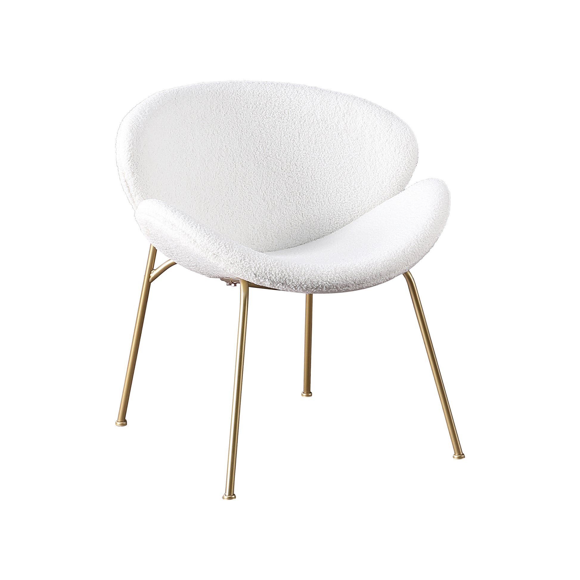 2 Chair 1 Carton Modern Lounge Chair, Teddy Velvet Cover, For Bedroom Vanity Chair For Home Office Dining 6 Colors White Velvet