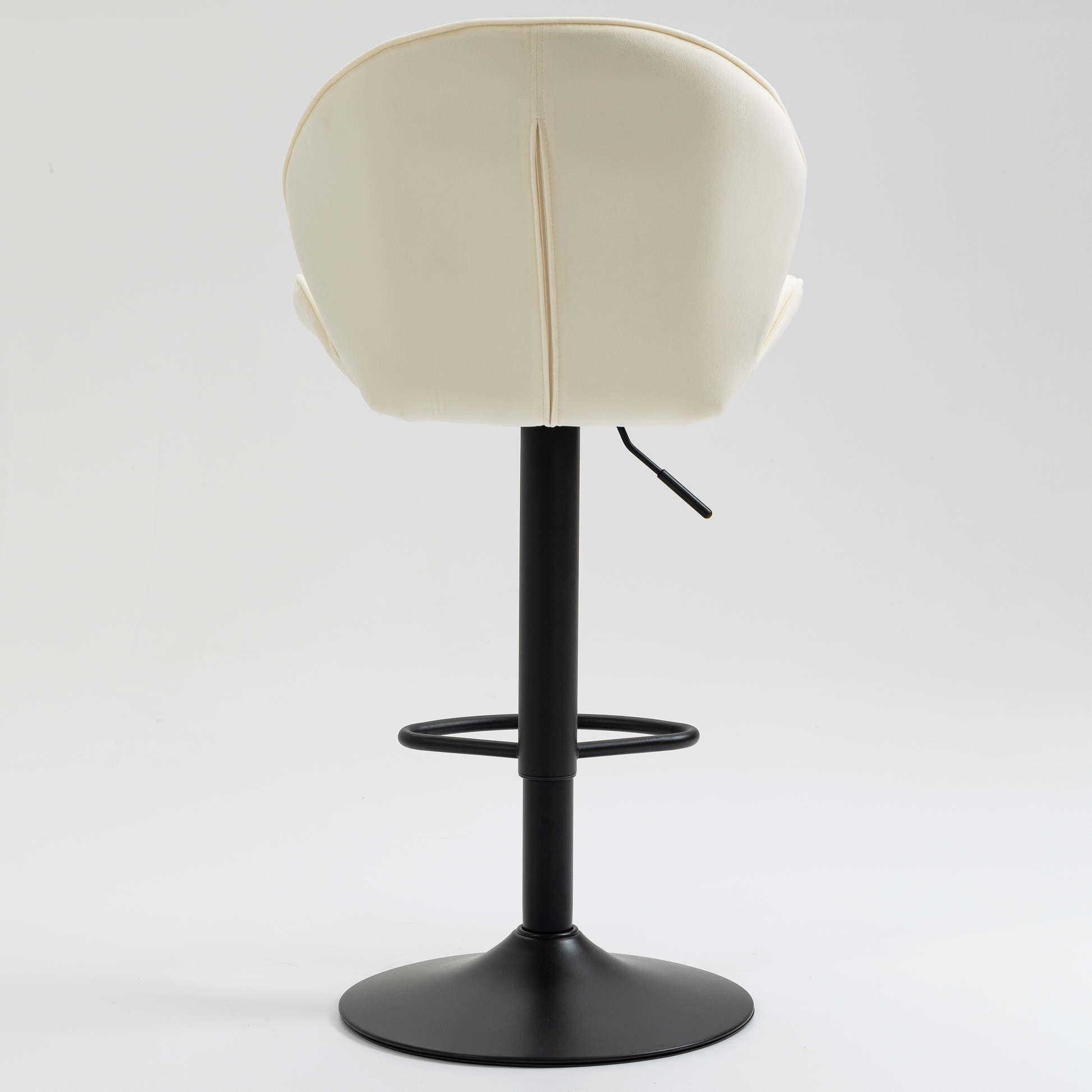 Bar Stools Set Of 2 Adjustable Barstools With Back And Footrest, Counter Height Bar Chairs For Kitchen, Pub Cream Cream Foam Fabric