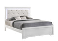 Queen 5 Pc Tufted Upholstery Led Bedroom Set Made With Wood In White Box Spring Required Queen White Wood 5 Piece Set Bedroom Bed Included,Chest Included,Dresser Included,Mirror Included,Nightstand