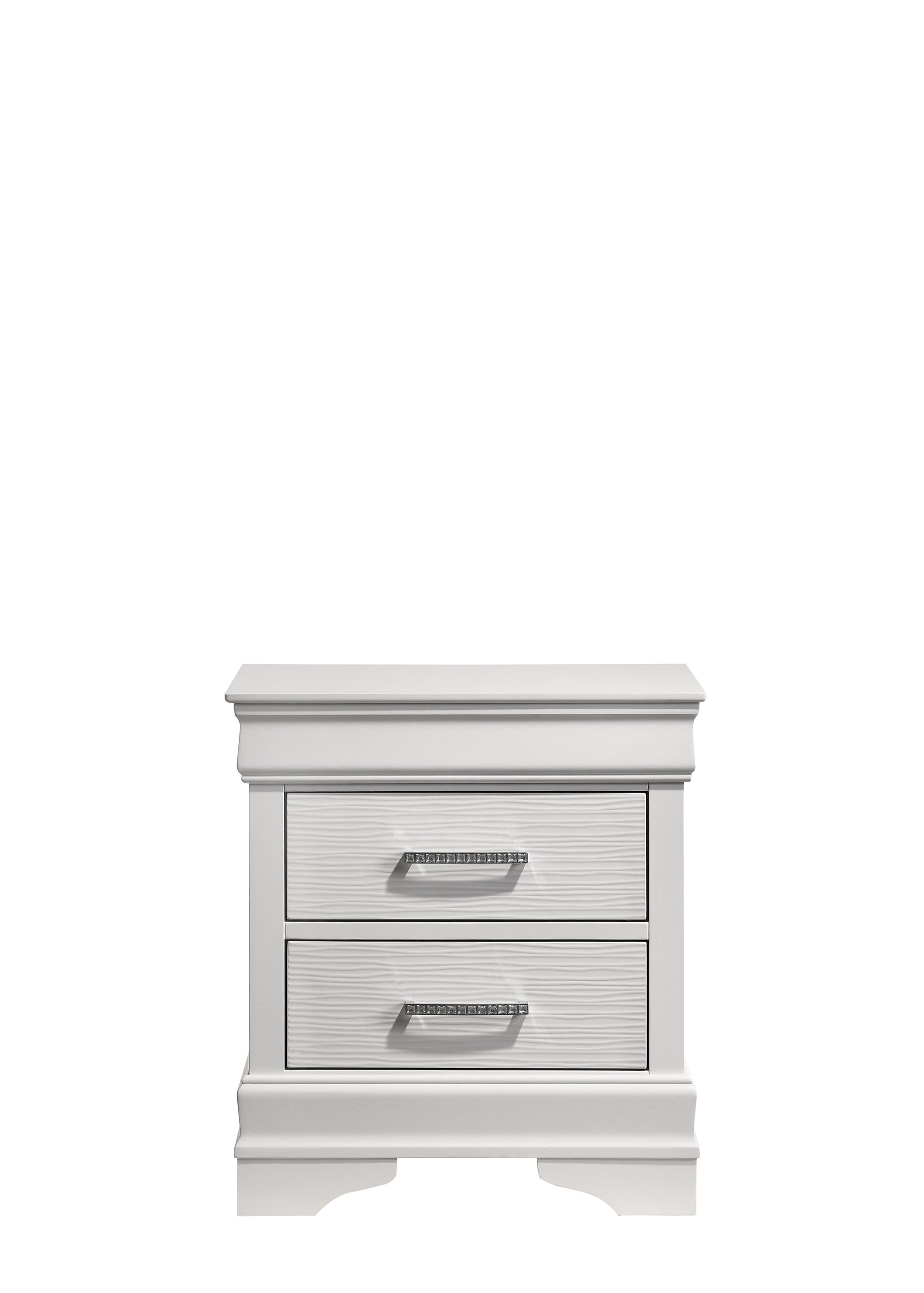 Twin 5 Pc Tufted Upholstery Led Bedroom Set Made With Wood In White Box Spring Required Twin White Wood 5 Piece Set Bedroom Bed Included,Chest Included,Dresser Included,Mirror Included,Nightstand