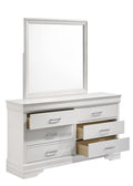 Queen 5 Pc Tufted Upholstery Led Bedroom Set Made With Wood In White Box Spring Required Queen White Wood 5 Piece Set Bedroom Bed Included,Chest Included,Dresser Included,Mirror Included,Nightstand