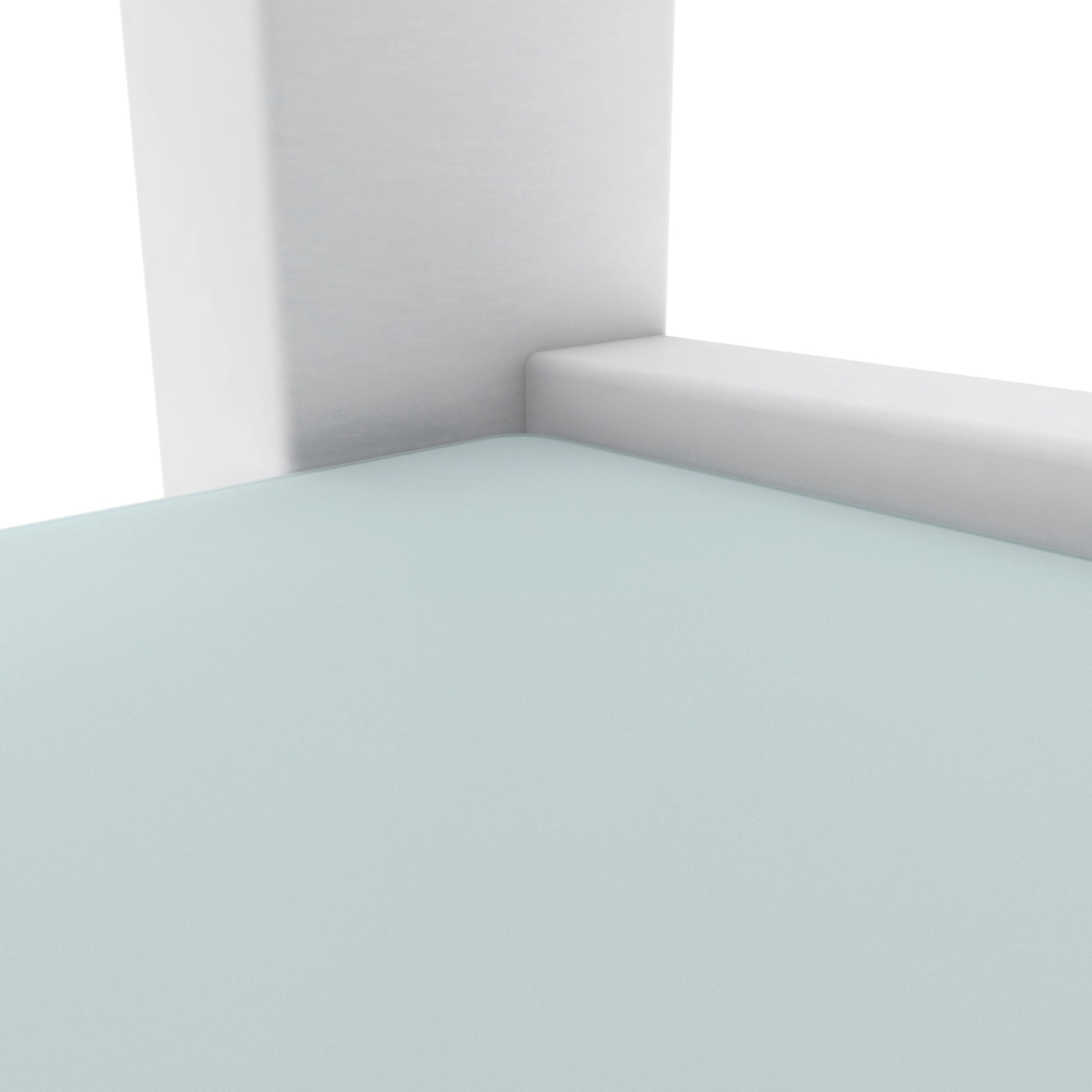 Glass Two Layer Tea Table, Small Round Table, Bedroom Corner Table, Living Room White Side Table White White Glass