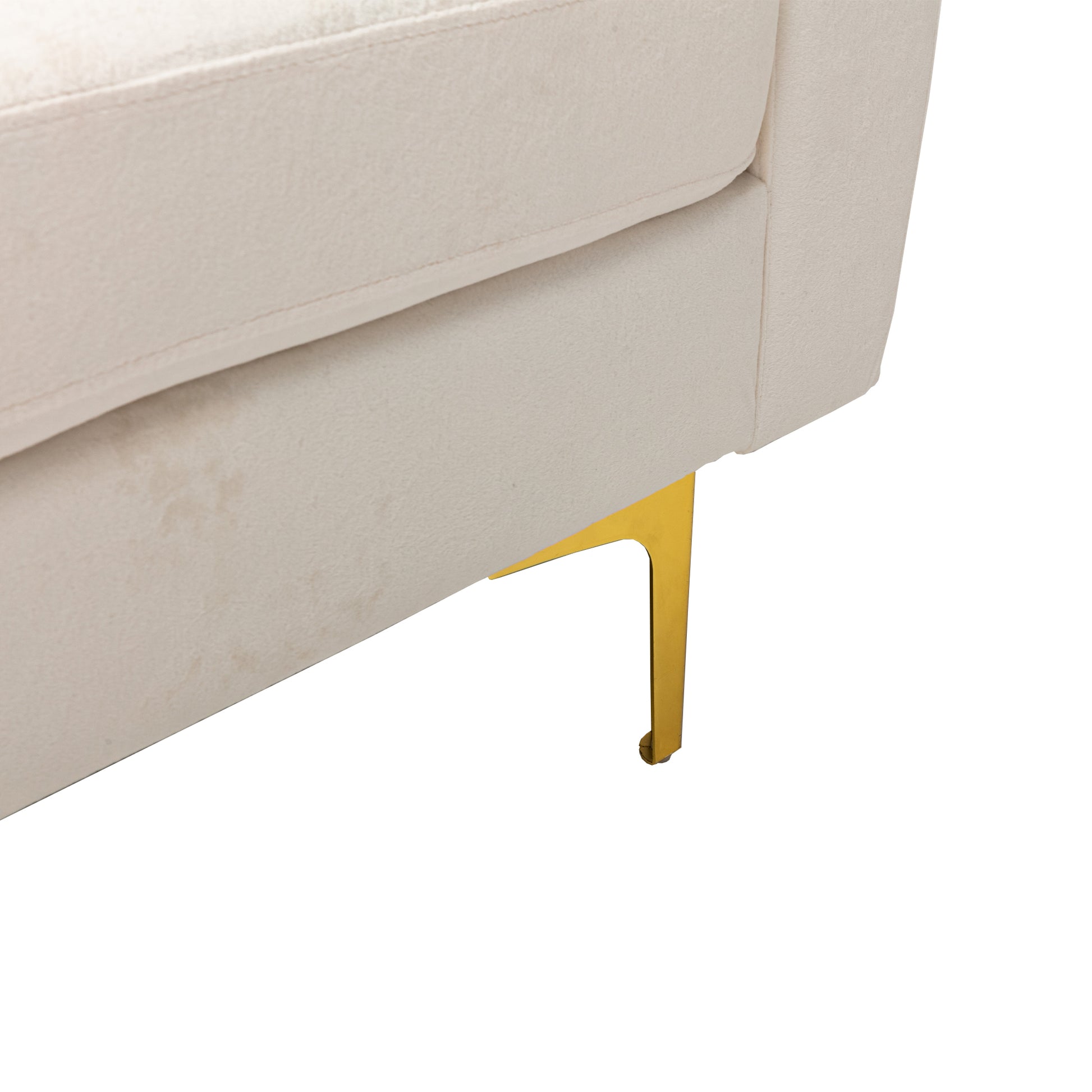 Coolmore U Shape Sectional Sofa With Ottomanreversible Sofa Couch For Living Room,Spacious Furniture,Durable Couch Removable And Machine Washable Cover White Teddy White Foam Velvet 4 Seat