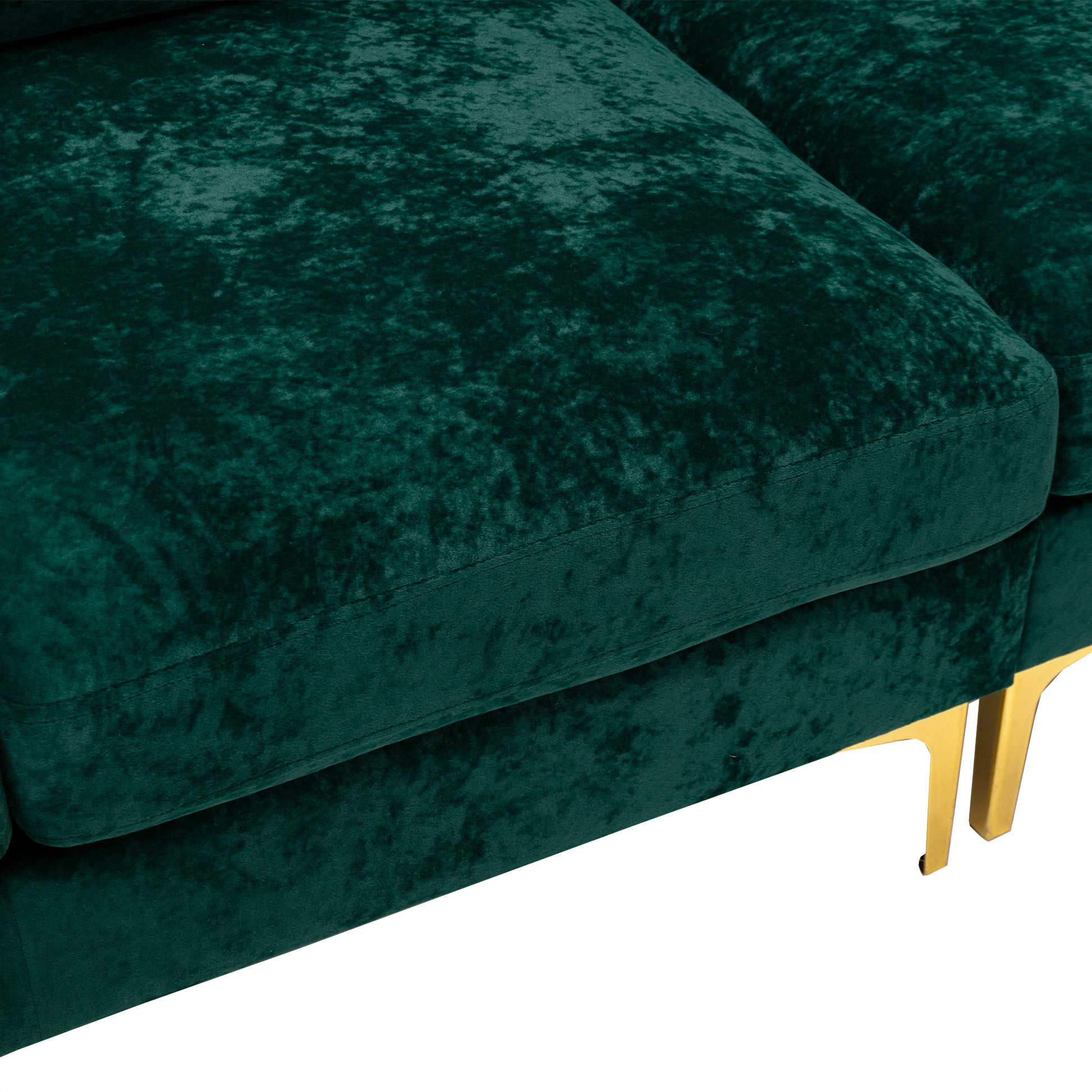 Coolmore U Shape Sectional Sofa With Ottomanreversible Sofa Couch For Living Room,Spacious Furniture,Durable Couch Removable And Machine Washable Cover Emerald Velvet Emerald Primary Living Space Foam Velvet 4 Seat