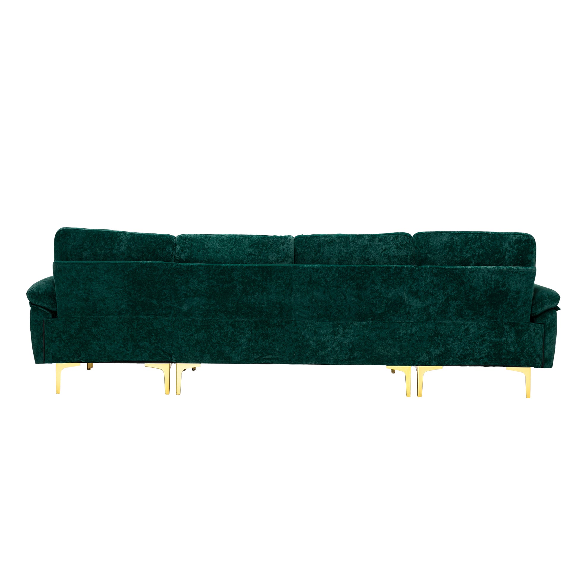 Coolmore U Shape Sectional Sofa With Ottomanreversible Sofa Couch For Living Room,Spacious Furniture,Durable Couch Removable And Machine Washable Cover Emerald Velvet Emerald Primary Living Space Foam Velvet 4 Seat