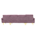 Coolmore U Shape Sectional Sofa With Ottomanreversible Sofa Couch For Living Room,Spacious Furniture,Durable Couch Removable And Machine Washable Cover Purple Velvet Purple Primary Living Space Foam Velvet 4 Seat