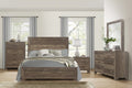 Rustic Brown Finish Full Size Panel Bed Wooden Bedroom Furniture 1Pc, Bed In A Box Box Spring Required Full Rustic Brown Bedroom Bed Frame Wood