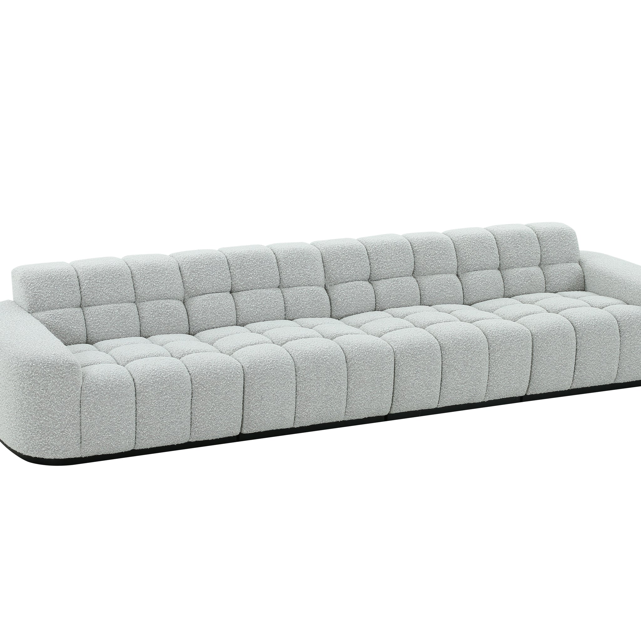 Modern Modular Sectional Sofa Set, Self Customization Design Sofa, Living Room Couch Set Grey Polyester