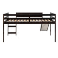 Loft Bed With Slide, Multifunctional Design, Twin Espresso Old Sku: Wf191904Aap Espresso Solid Wood